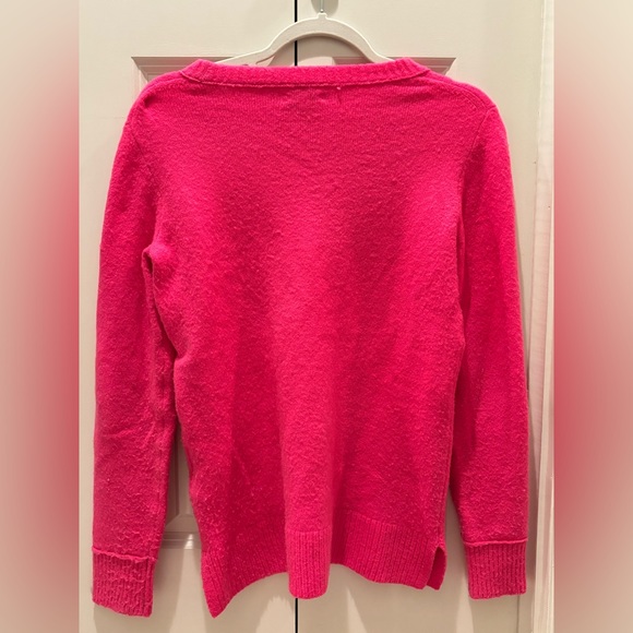 J Crew hot pink sweater!! - Picture 2 of 4